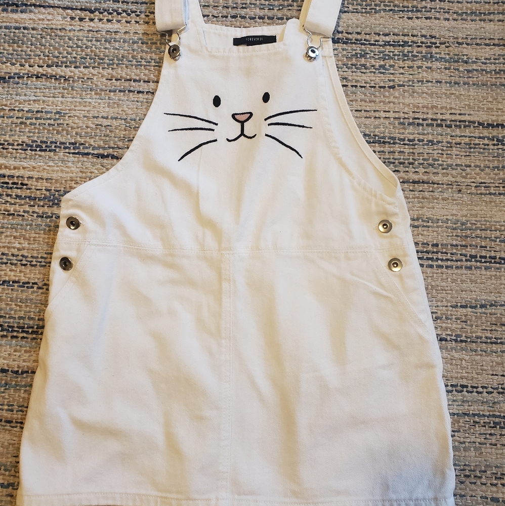 Forever 21 cat overall dress